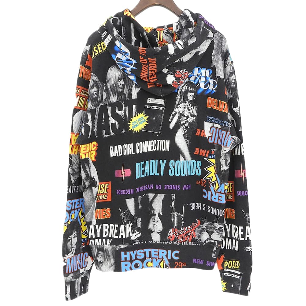 HYSTERIC GLAMOUR Multi All-Over Print Zip Hoodie Size M