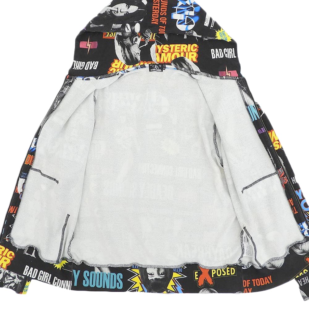 HYSTERIC GLAMOUR Multi All-Over Print Zip Hoodie Size M