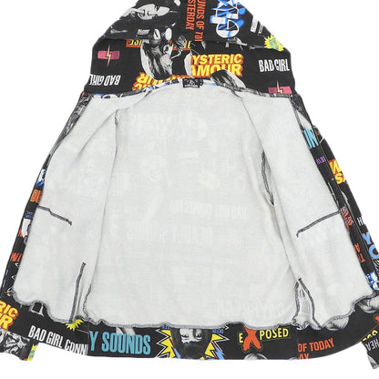 HYSTERIC GLAMOUR Multi All-Over Print Zip Hoodie Size M