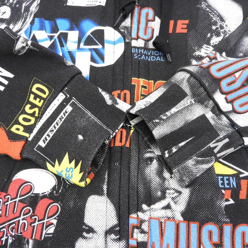HYSTERIC GLAMOUR Multi All-Over Print Zip Hoodie Size M