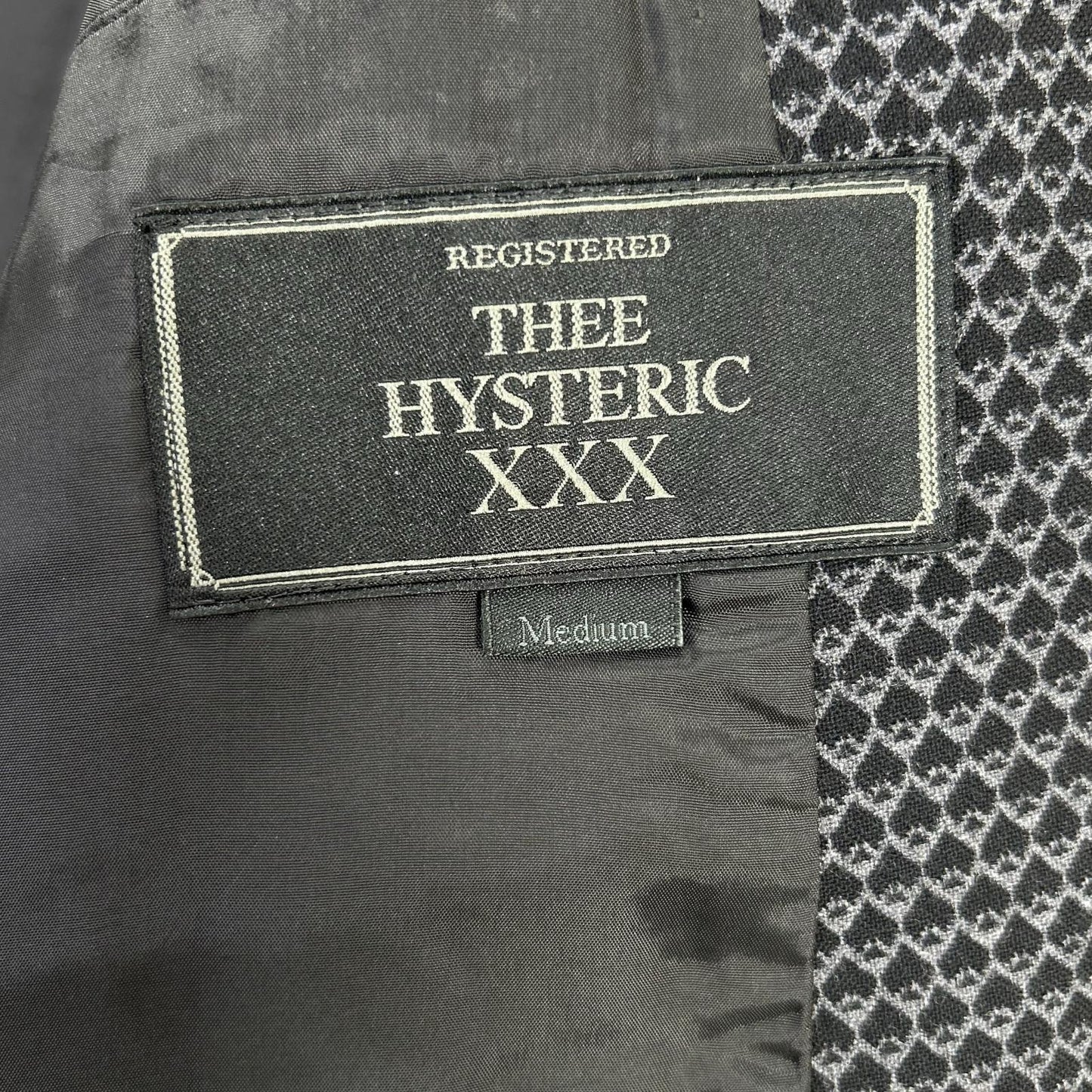 Thee Hysteric XXX Multi Wool All-Over Lapel Jacket Size M