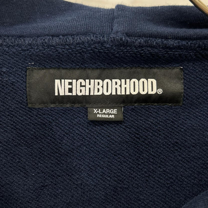 NEIGHBORHOOD 25AW Navy Cotton Half-Zip Hoodie Size XL