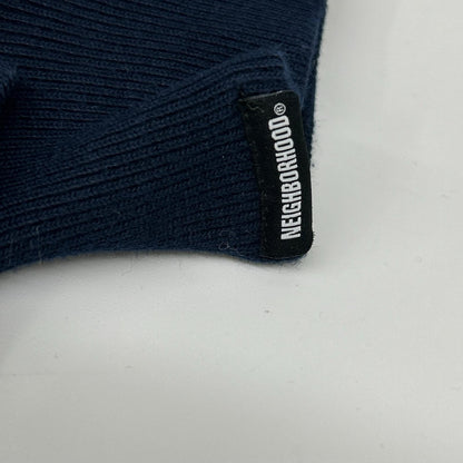 NEIGHBORHOOD 25AW Navy Cotton Half-Zip Hoodie Size XL