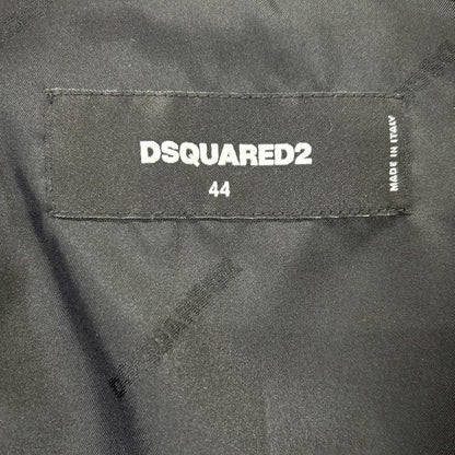 DSQUARED S74AM1208 Layered Bomber Jacket Black Size 44