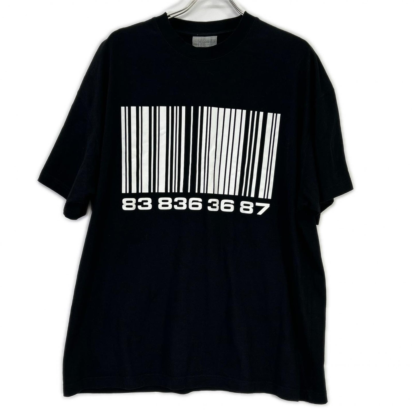 VETEMENTS 22SS Barcode T-Shirt Black Size 46