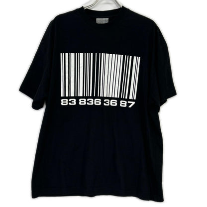 VETEMENTS 22SS Barcode T-Shirt Black Size 46