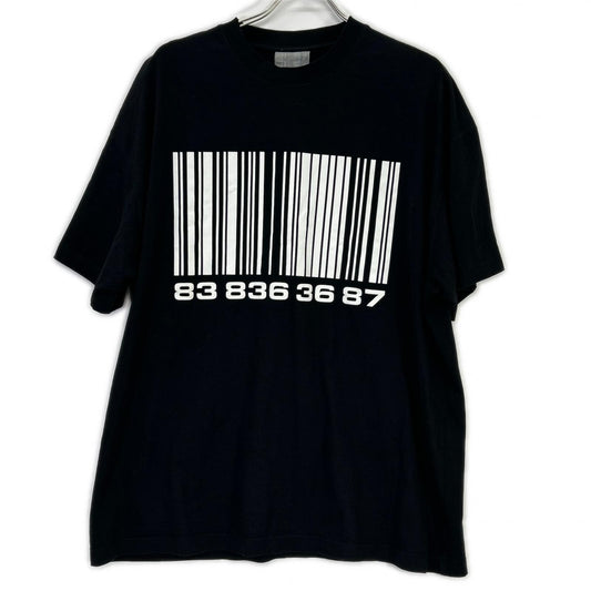 VETEMENTS 22SS Barcode T-Shirt Black Size 46