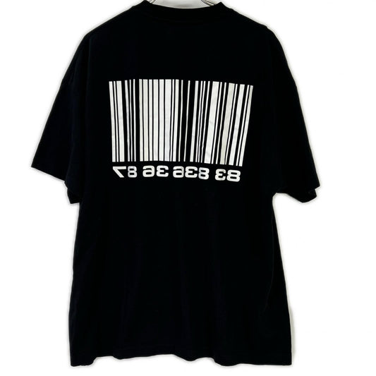 VETEMENTS 22SS Barcode T-Shirt Black Size 46