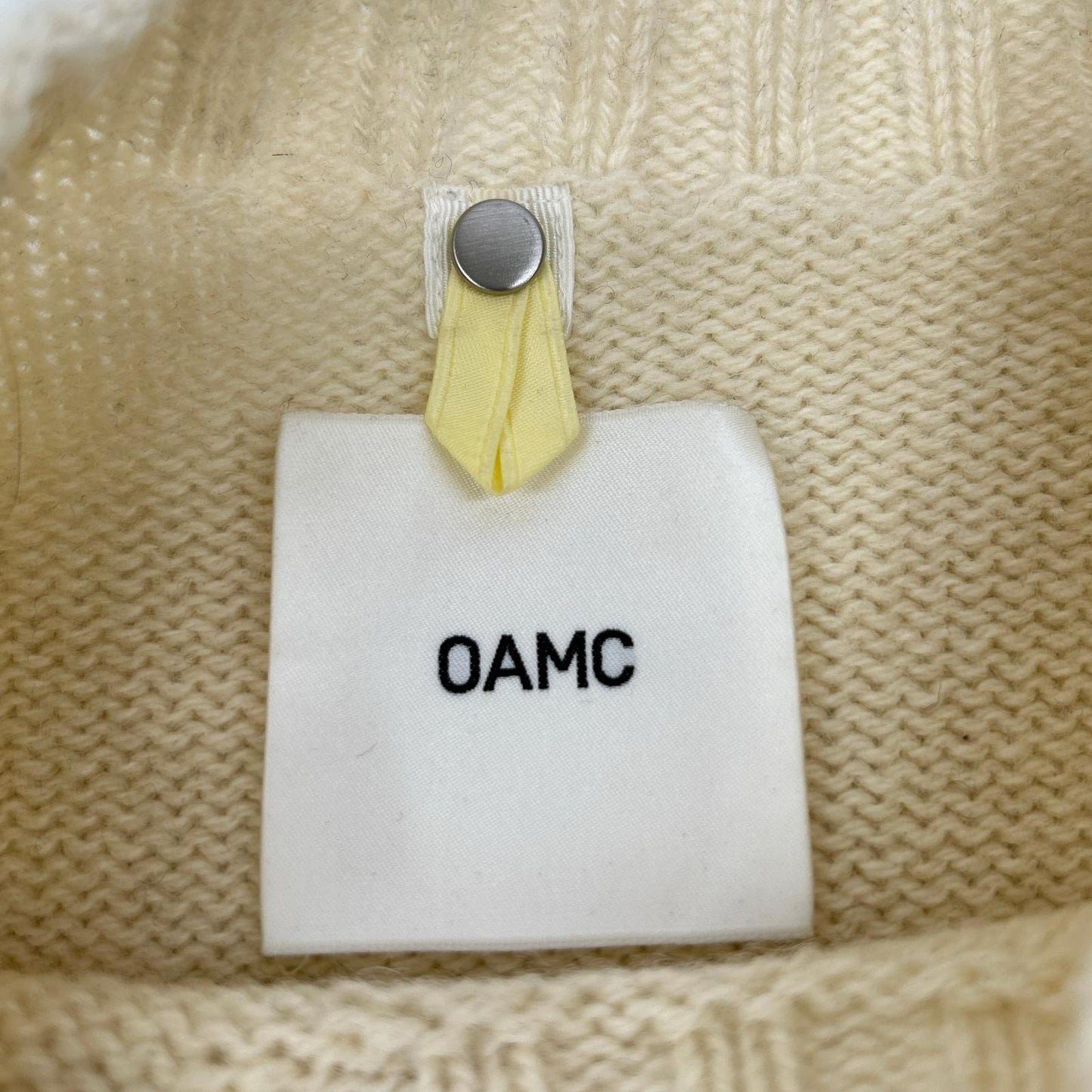 OAMC Wool 2AW Nuptse Crewneck Sweater Ivory Size 46