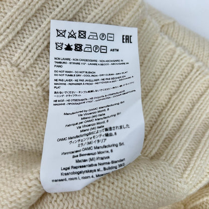 OAMC Wool 2AW Nuptse Crewneck Sweater Ivory Size 46