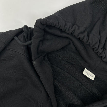 DRIES VAN NOTEN Oversize Deep V-Neck Hoodie Black Size 46