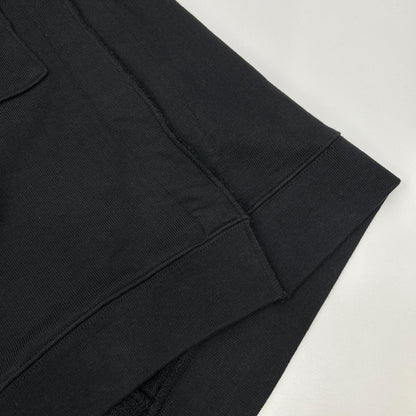 DRIES VAN NOTEN Oversize Deep V-Neck Hoodie Black Size 46