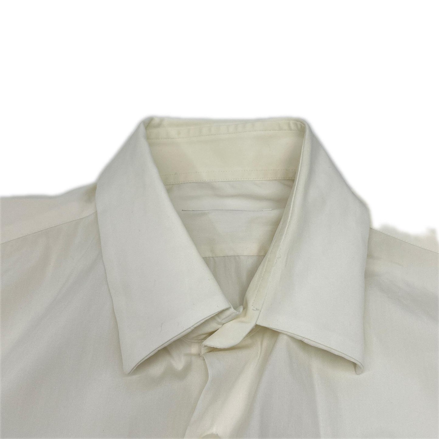 PRADA '14 White Dress Shirt Size L