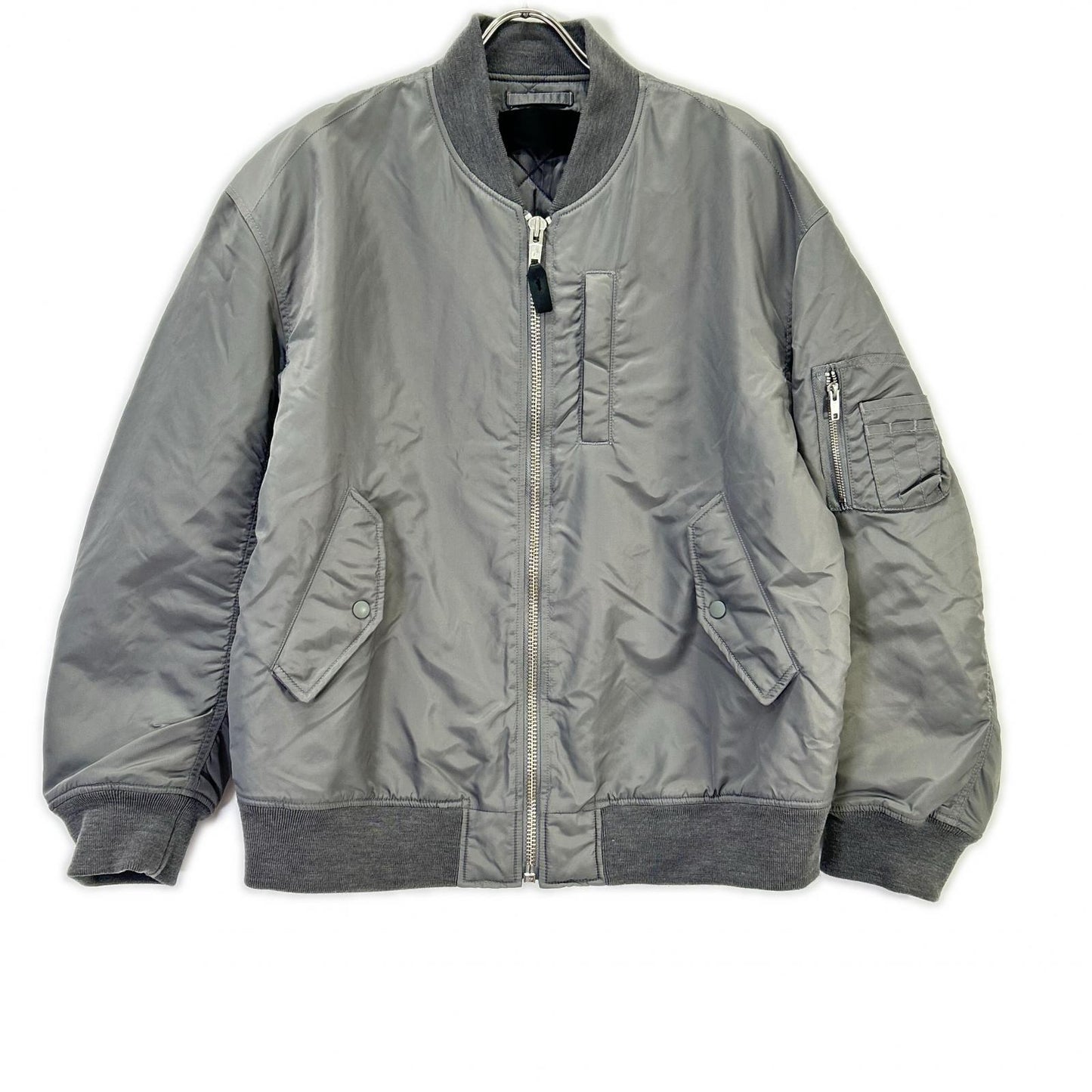 TARO HORIUCHI Nylon Flight Jacket Gray Size 46