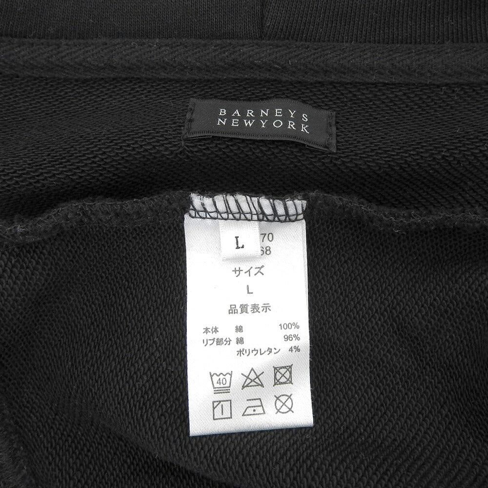 BARNEYSNEWYORK Cotton Long Sleeve Zip Hoodie Black Size L
