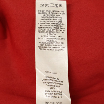 Rick Owens JUMBO PARKA BROTHER Hooded Jacket Red Size 46