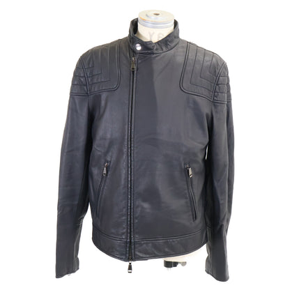 Brioni Deerskin Single Rider Leather Jacket Black Size 50