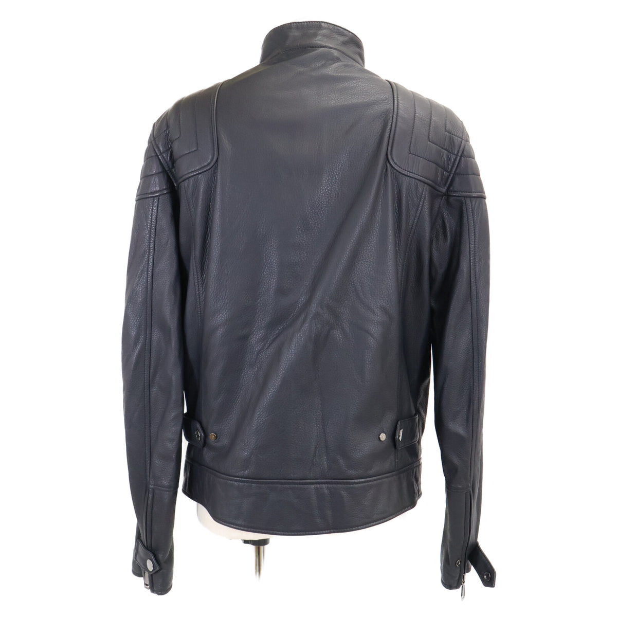 Brioni Deerskin Single Rider Leather Jacket Black Size 50