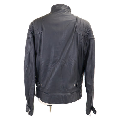 Brioni Deerskin Single Rider Leather Jacket Black Size 50