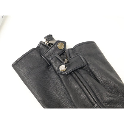 Brioni Deerskin Single Rider Leather Jacket Black Size 50