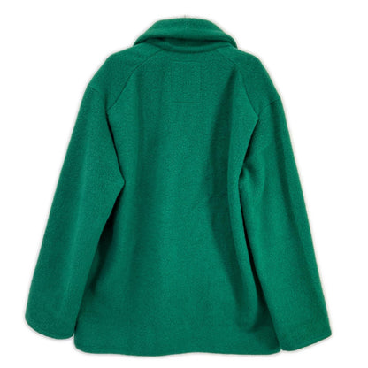 OVERCOAT Green Angora Shawl Collar Coat Size XXL