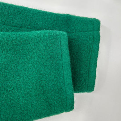 OVERCOAT Green Angora Shawl Collar Coat Size XXL