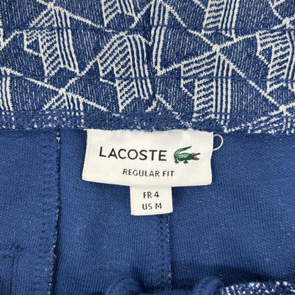 Lacoste Blue Side Taping Monogram Jacquard Joggers Size 32