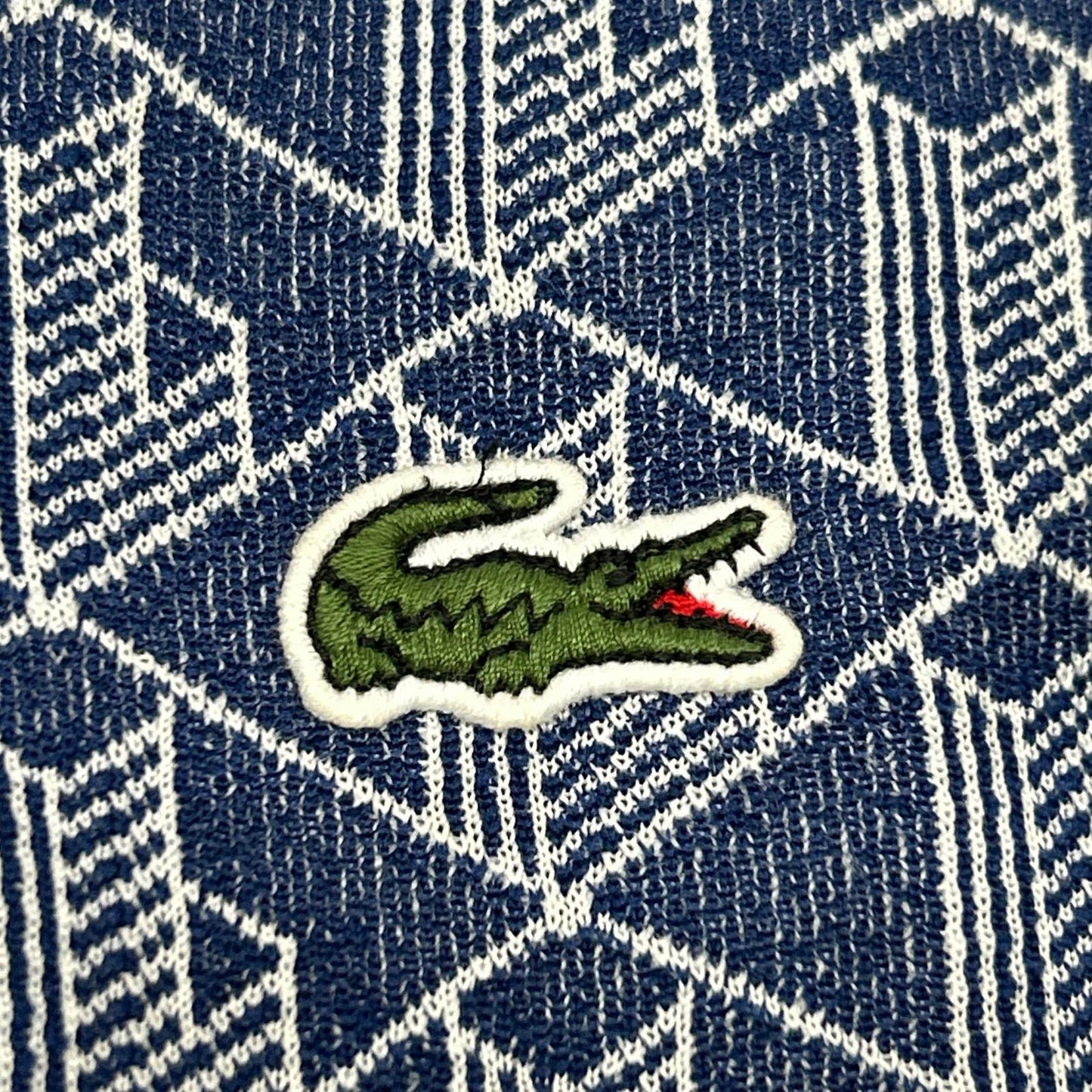 Lacoste Blue Side Taping Monogram Jacquard Joggers Size 32