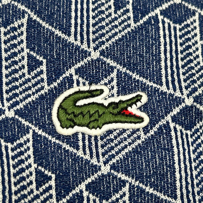 Lacoste Blue Side Taping Monogram Jacquard Joggers Size 32
