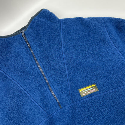 L.L.Bean Blue Katahdin Half-Zip Fleece Pullover Size