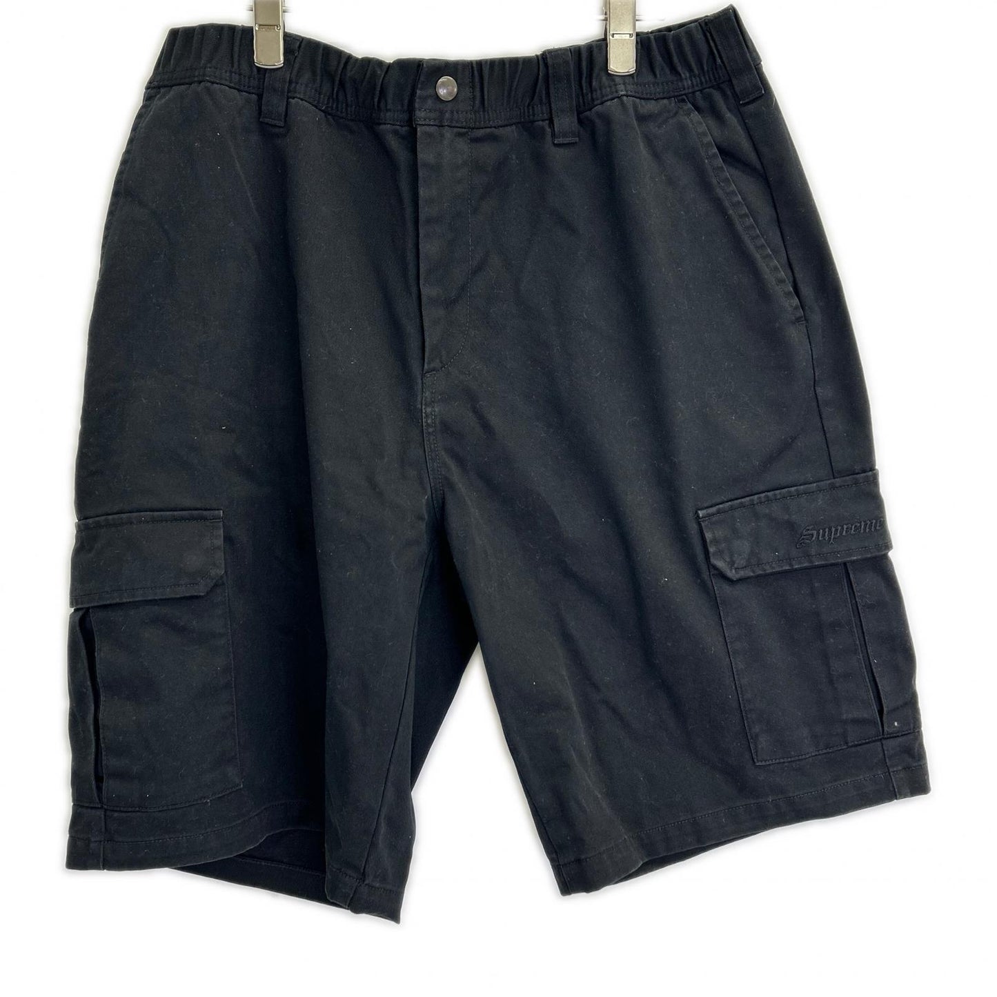 Supreme 22SS Black Cargo Work Shorts Size 36
