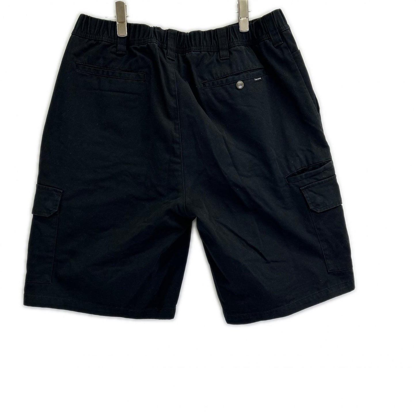 Supreme 22SS Black Cargo Work Shorts Size 36