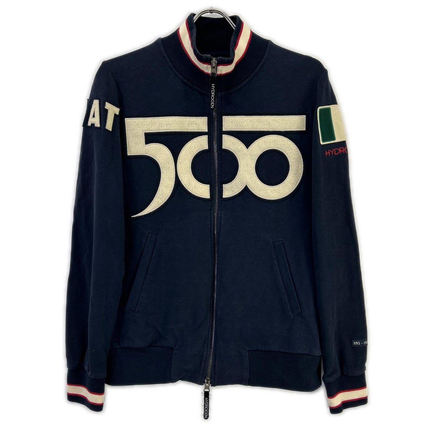 HYDROGEN Navy Fiat 500 Double Zip Track Jacket Size S