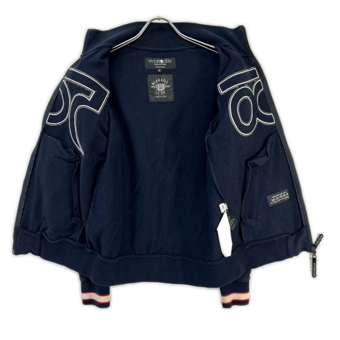 HYDROGEN Navy Fiat 500 Double Zip Track Jacket Size S