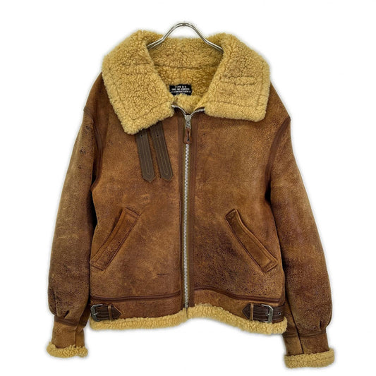 AVIREX B-3 Shearling Flight Jacket Brown Size 40