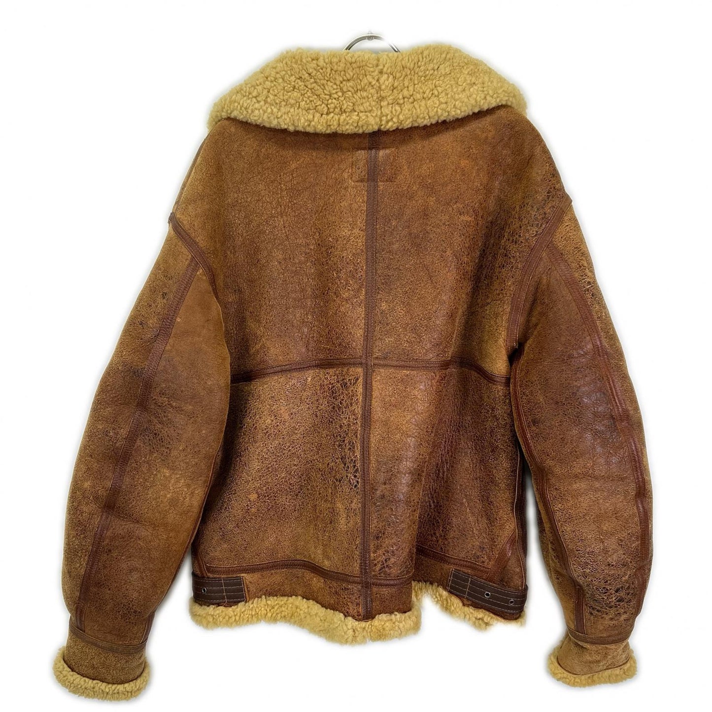 AVIREX B-3 Shearling Flight Jacket Brown Size 40