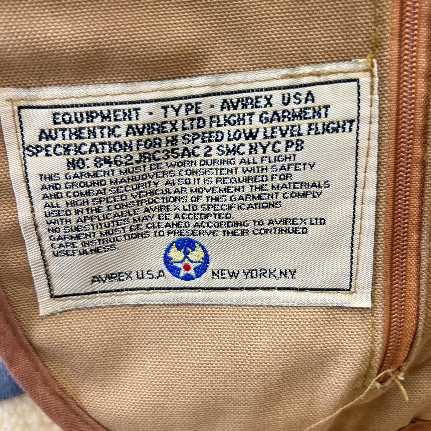 AVIREX B-3 Shearling Flight Jacket Brown Size 40