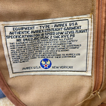 AVIREX B-3 Shearling Flight Jacket Brown Size 40