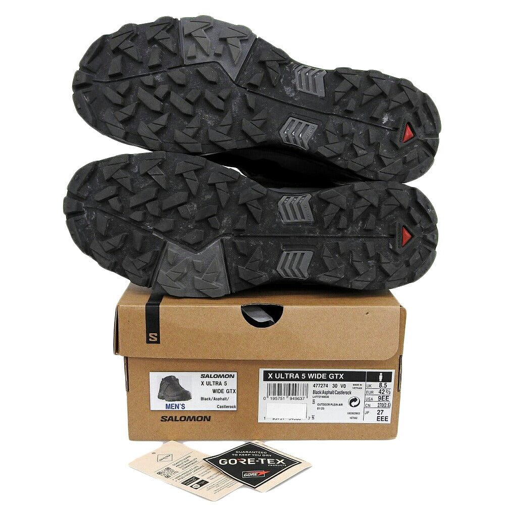 SALOMON X Ultra 5 Wide Gore-Tex Sneakers Black Size 8.5(UK)