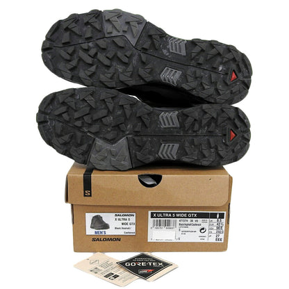 SALOMON X Ultra 5 Wide Gore-Tex Sneakers Black Size 8.5(UK)