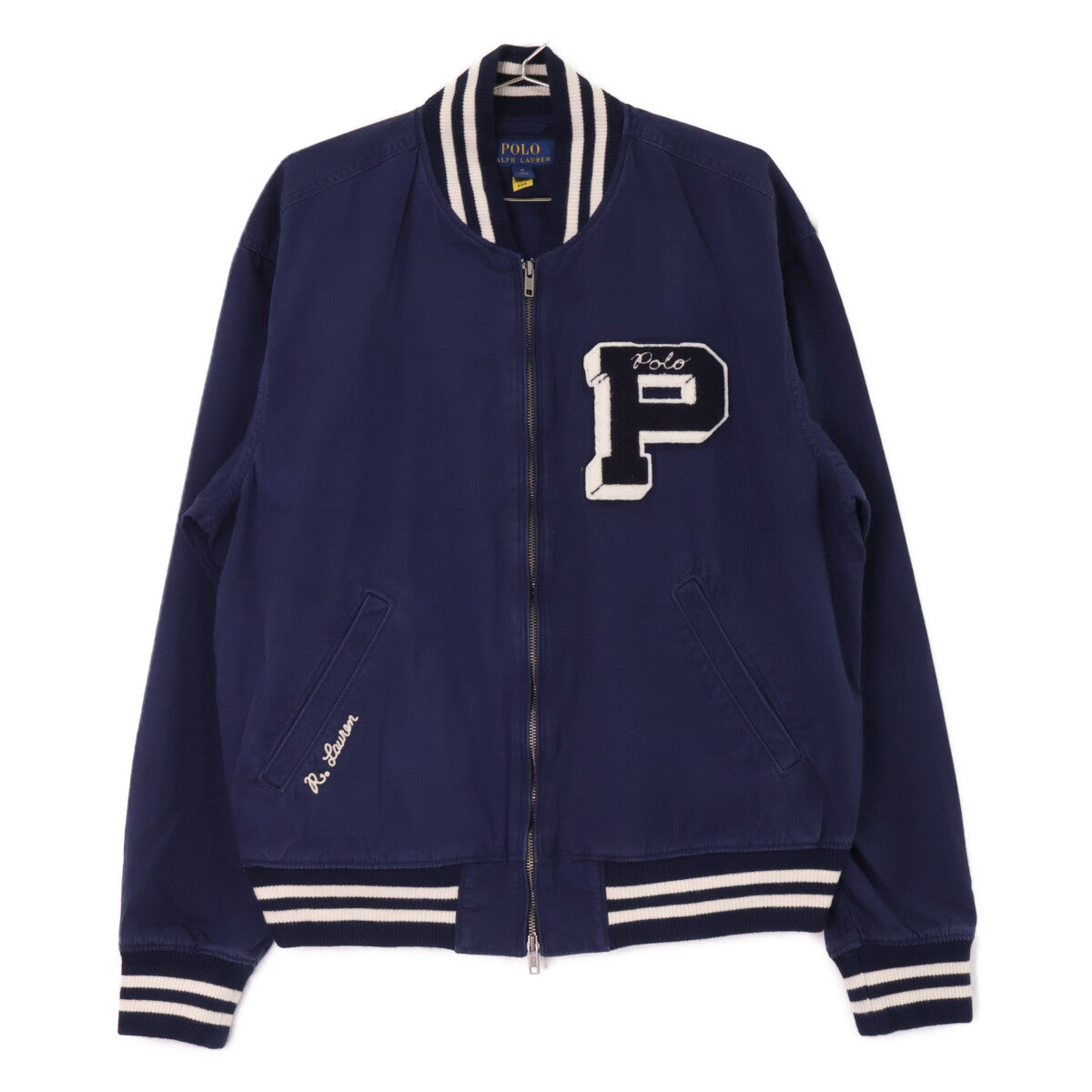 POLObyRalphLauren Logo Patch Zip Jacket Navy Size M