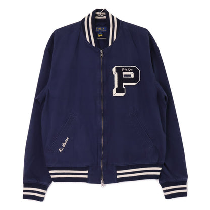 POLObyRalphLauren Logo Patch Zip Jacket Navy Size M