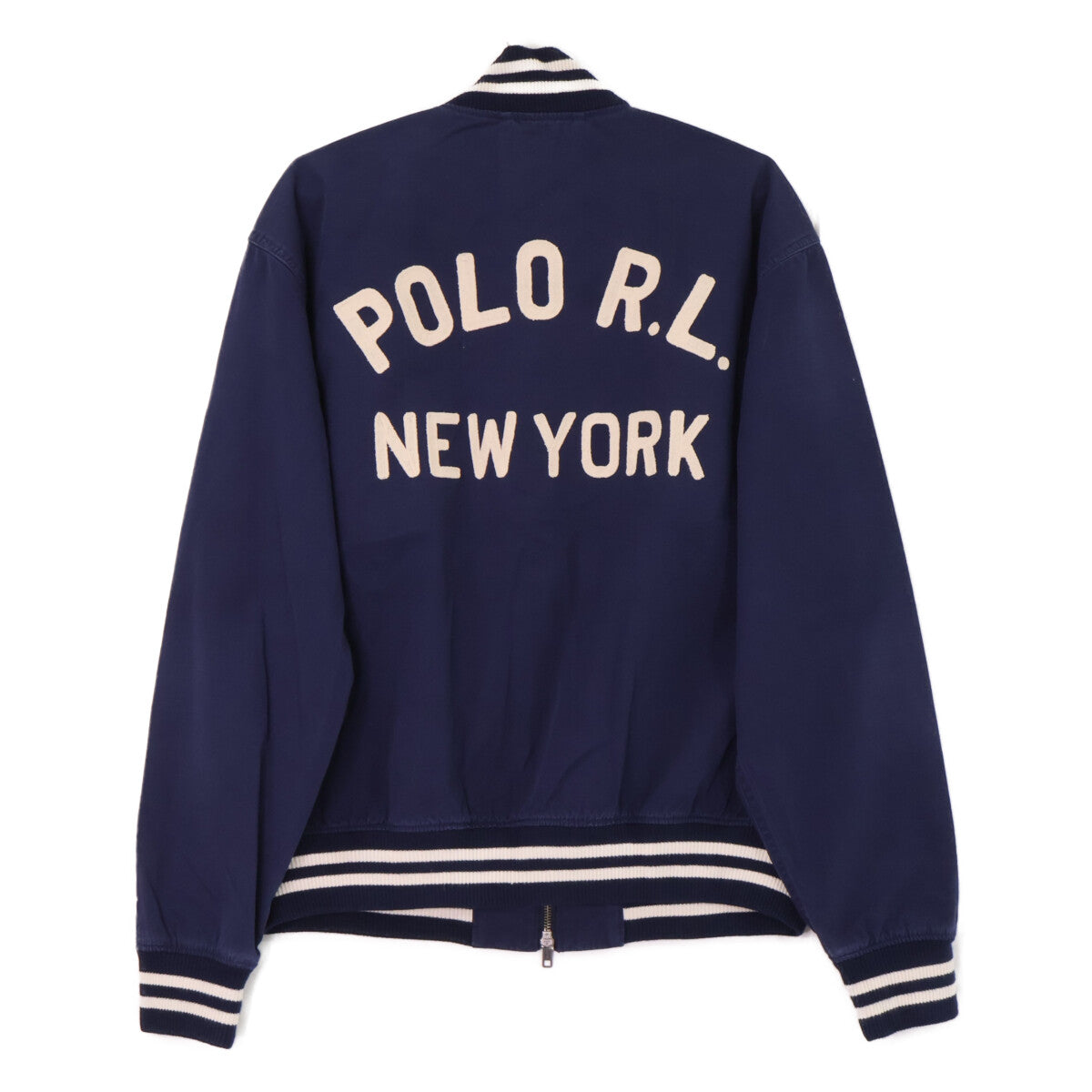 POLObyRalphLauren Logo Patch Zip Jacket Navy Size M