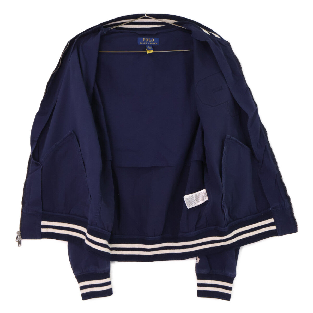 POLObyRalphLauren Logo Patch Zip Jacket Navy Size M