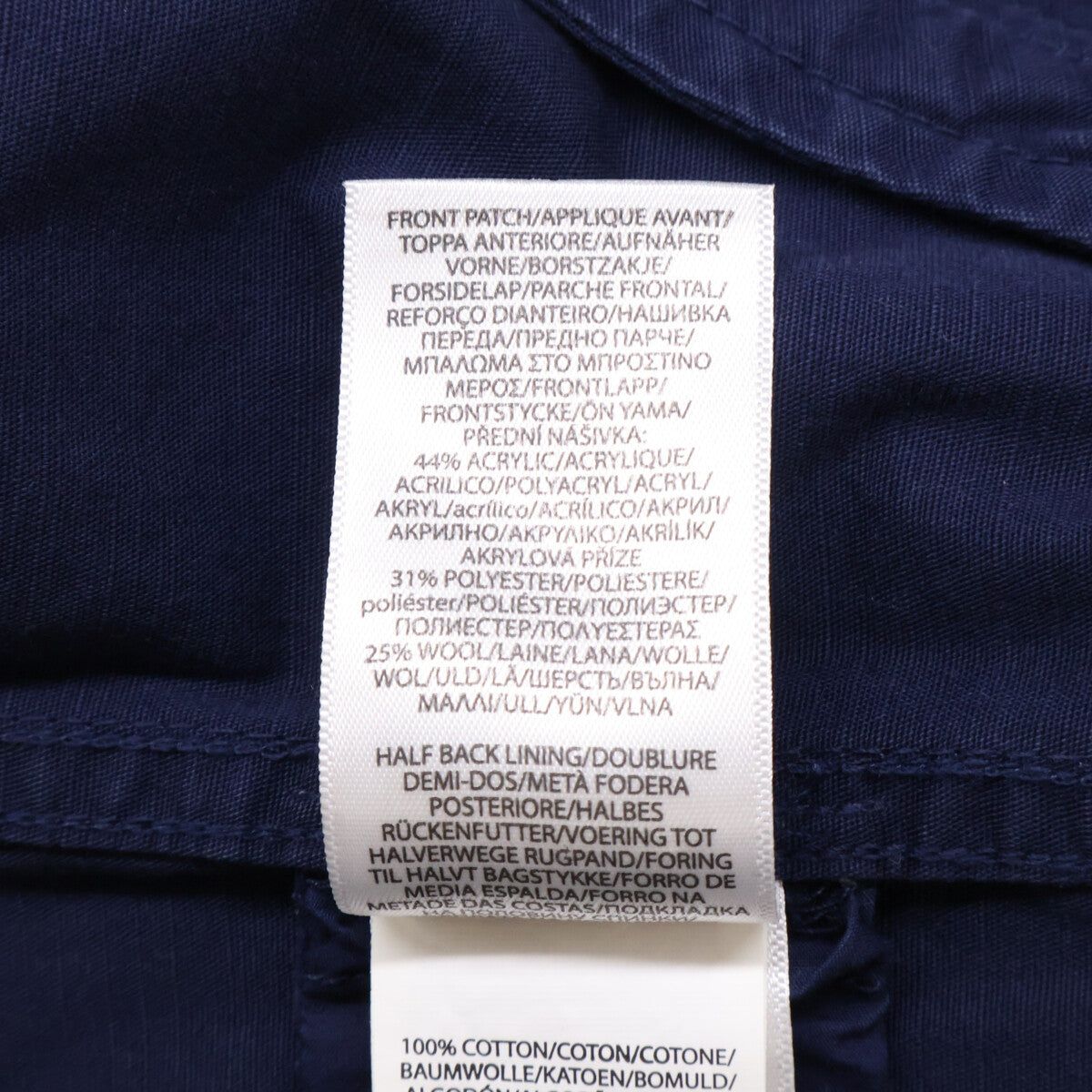 POLObyRalphLauren Logo Patch Zip Jacket Navy Size M