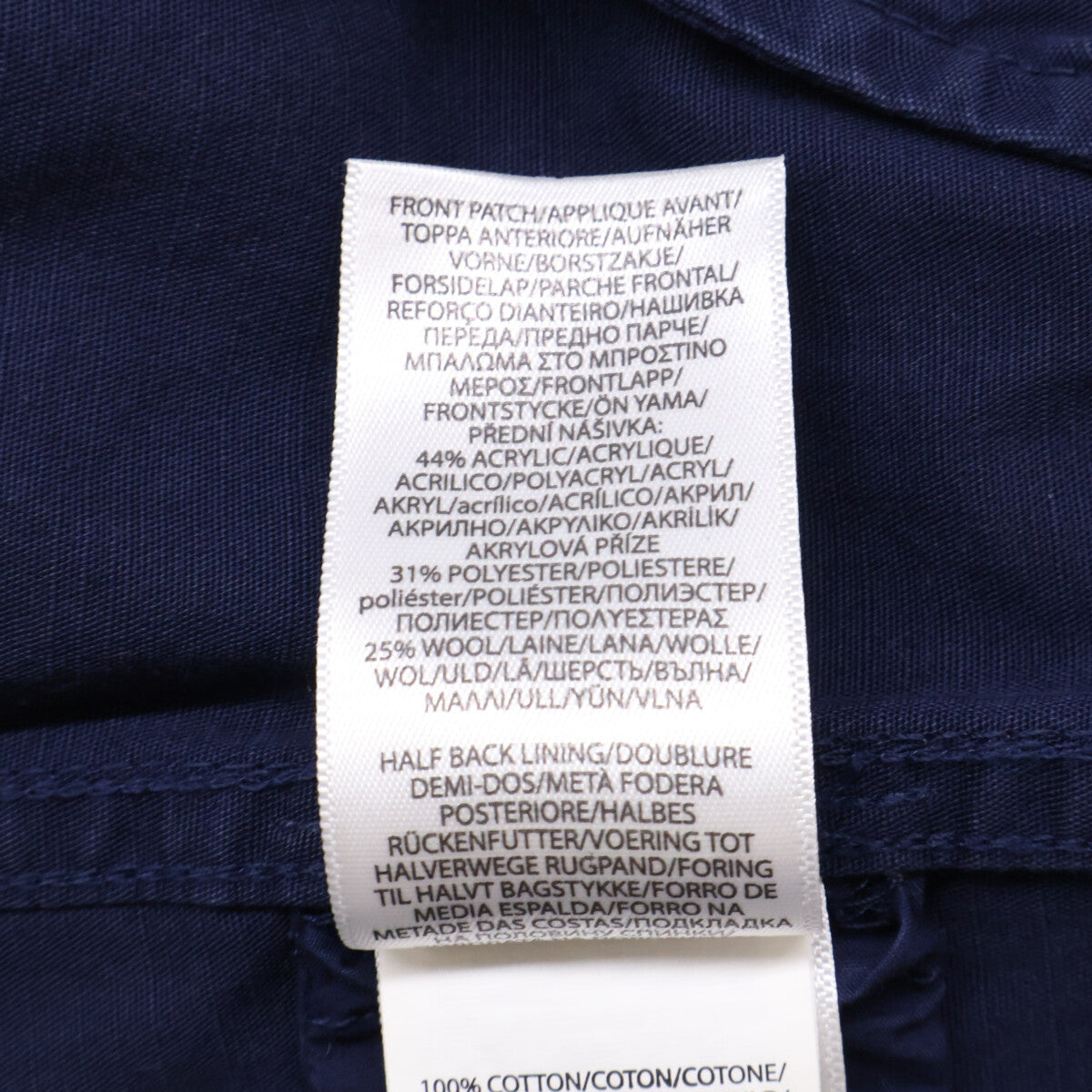 POLObyRalphLauren Logo Patch Zip Jacket Navy Size M