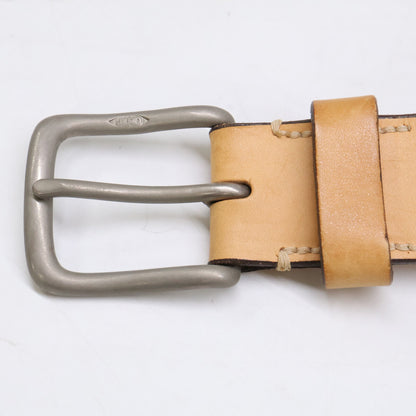 J&MDavidson Side Studs Leather Belt Natural Size 85/34