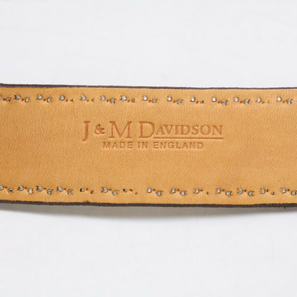 J&MDavidson Side Studs Leather Belt Natural Size 85/34