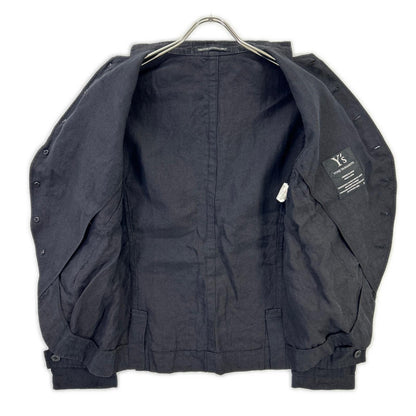 Y's Linen Design Jacket Black Size 2
