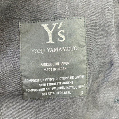 Y's Linen Design Jacket Black Size 2